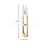 High-carbon Steel Scissors, Embroidery Scissors, Sewing Scissors, Gold, 105x25mm(PW-WG99623-03)