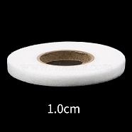 Double-sided Adhesive Lining Nonwowen Ribbon, Flat, White, 10mm, 7 yards/roll(DIY-WH0240-94A)