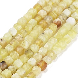 Natural Yellow Opal Beads Strands, Faceted, Cube, 3.5~4.5x3.5~4x3.5mm, Hole: 0.6mm, about 103~106pcs/strand, 15.55'~15.75''(39.5~40cm)(G-H042-A03-02)