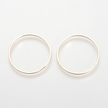 Brass Linking Rings, Lead Free & Nickel Free, Ring, Light Gold, 25x1mm, about 1000pcs/bag