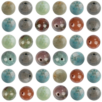 60Pcs Natural Indian Agate Beads, Round, 6mm, Hole: 1mm