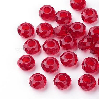 Red Crystal Large Hole Beads