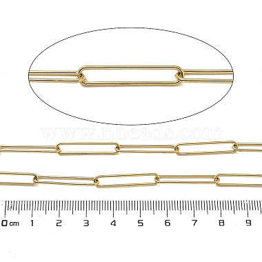 Ion Plating(IP) 304 Stainless Steel Oval Link Chains(CHS-G039-12G)-2