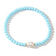Glass & Brass Beads Stretch Bracelets(LN0017-4)-1