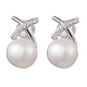 clous d'oreilles en perles naturelles(EJEW-P286-20P)-1