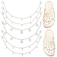 Craspire 6piezas 3 cadenas de zapatos de aleación con diamantes de imitación(FIND-CP0001-38)-1