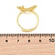 Brass Micro Pave Cubic Zirconia Adjustable Ring Components(KK-CBAC351-04G)-3