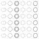 chgcraft 120pcs 6 styles anneaux de liaison en alliage de style tibétain(FIND-CA0007-42)-1