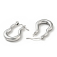304 Stainless Steel Twist Oval Hoop Earrings for Women(EJEW-G293-07P)-2