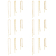 9 Pairs 3 Style Brass Stud Earring Findings(KK-DC0001-38)-1