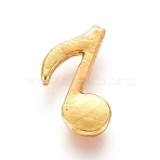 Alloy Cabochons, Musical Note, For UV Resin Filler, Epoxy Resin Jewelry Making, Golden, 8x4.5x1mm(PALLOY-WH0068-10G)