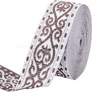 Polyester Grosgrain Ribbon, Single Face, Saddle Brown, 1-1/4 inch(33mm), 7m/roll(OCOR-WH0063-24)