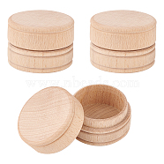 Wooden Ring Boxes, for Jewelry Gift Packaging, Column, BurlyWood, 5.1x3.65cm, Inner Diameter: 4cm(CON-WH0078-24A)