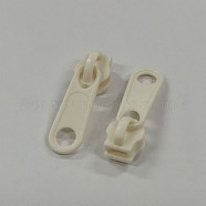 #5 Plastic Zipper Sliders, Garment Accessories, Oval, Navajo White, 3.6x1.1x1.1cm(FIND-WH0116-94B)