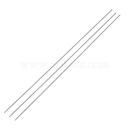 Steel Beading Needles with Hook for Bead Spinner, Curved Needles for Beading Jewelry, Stainless Steel Color, 25.3x0.07cm(TOOL-C009-01A-05)