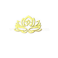Chakra Brass Self Adhesive Decorative Stickers, Golden Plated Metal Decals, for DIY Epoxy Resin Crafts, Flower, 30mm(WG60667-03)