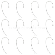 12Pcs Brass Ear Cuff Findings, Climber Wrap Around Earring Wire with 3 Horizontal Loop, Platinum, 50x28x4mm, Hole: 1.8mm(FIND-UN0002-16P)