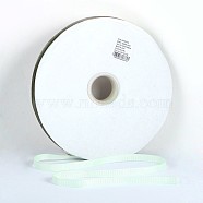 Polyester Grosgrain Ribbon, Pale Green, 5/8 inch(15.9mm), about 100yards/roll(91.44m/roll)(SRIB-D014-D-510)