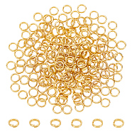 BENECREAT 200Pcs Rack Plating Brass Split Rings, Double Loops Jump Rings, Real 18K Gold Plated, 6x1.5mm, Inner Diameter: 5mm(KK-BC0013-85B)