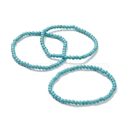 Synthetic Turquoise Beaded Stretch Bracelets, Round, Beads: 4~5mm, Inner Diameter: 2-1/4 inch(5.65cm)(BJEW-A117-A-18)