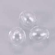Blown Glass Wishing Bottle Bubble Vial, For Bottle Pendant Making, Egg, Clear, 24x20.5x20.5mm, Hole: 5.2mm, Capacity: 4ml(0.13 fl. oz)(X-GLAA-WH0015-02)