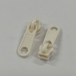 #5 Plastic Zipper Sliders, Garment Accessories, Oval, Navajo White, 3.6x1.1x1.1cm(FIND-WH0116-94B)