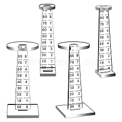 2 Sets 2 Sizes Clear Acrylic Airplane Model Holders with Scales, Plane Display Basements, Mixed Shapes, Finished Product: 2.5x2.5x11cm, 4.95x4.95x11cm, 1 set/size(ODIS-WH0025-170A)