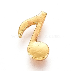 Alloy Cabochons, Musical Note, For UV Resin Filler, Epoxy Resin Jewelry Making, Golden, 8x4.5x1mm(PALLOY-WH0068-10G)