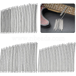 72Pcs 3 Style Guitar Fret Wires, Brass Fretwire, Electric or Acoustic Guitar Fingerboard Replacement, Platinum, 4.5~5.95x0.22~0.29x0.25~0.3cm, 1 set/style, 24pcs/set(FIND-BC0003-13)