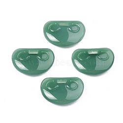 Imitation Jade Glass Pendants, Lock, Sea Green, 14x20x5.5mm, Hole: 1.4x4mm(GLAA-S054-31)