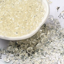 Transparent Acrylic Beads, Top Drilled, Round, White, 5.5x5x4mm, Hole: 1.2mm, about 833pcs/50g(X-MACR-K359-02F)