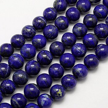 Natural Lapis Lazuli Beads Strands, Grade A-, Round, 5mm, Hole: 1mm, about 77pcs/strand, 15.3 inch