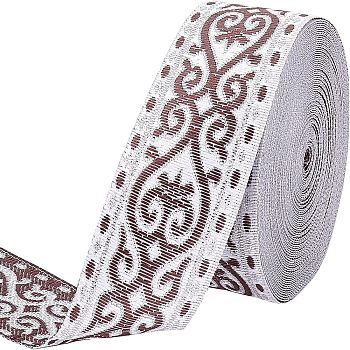 Polyester Grosgrain Ribbon, Single Face, Saddle Brown, 1-1/4 inch(33mm), 7m/roll