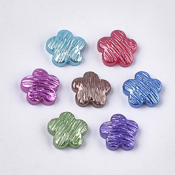 Resin Cabochons, Flower, Mixed Color, 14x14x5mm