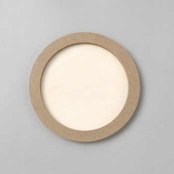 DIY Children Wood Decoration Clay Picture Frame, PapayaWhip, Flat Round, 150x10mm, Inner Diameter: 120mm