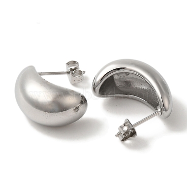 304 Stainless Steel Teardrop Stud Earrings for Wome(EJEW-S237-01C)-2