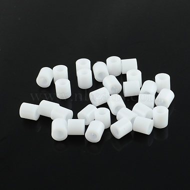 White Column Plastic Beads