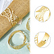 4Pcs Leaf Iron Cuff Bangles(BJEW-SP0001-15G)-6