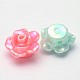 AB Color Plated Opaque Acrylic Flower Beads(SACR-Q106-20)-2