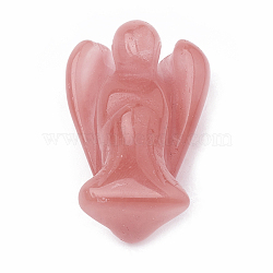 Cherry Quartz Glass Display Decorations, Angel, 36~41x24~26x12mm(G-S330-25A)