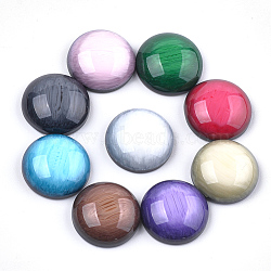 Resin Cabochons, Dome/Half Round, Mixed Color, 18x6mm(CRES-S363-05G-M)