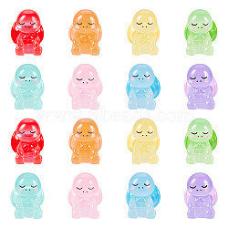 20Pcs Resin Tortoise Ornaments, Figurine Home Office Decoration, Mixed Color, 23~24x18x19~20mm(RESI-TA0003-79)