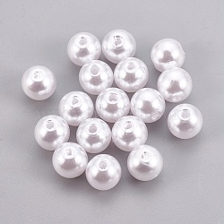 ABS Plastic Imitation Pearl Beads, Round, White, 3mm, Hole: 1.4mm, about 30000pcs/500g(KY-G009-3mm-03)