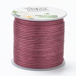 Polyester Braided Cords, for Jewelry Making Beading Crafting, Indian Red, 1.5mm, about 21.87 yards(20m)/roll(OCOR-I006-A05-49)