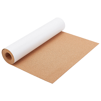 Self Adhesive Cork Sheets, for Kitchen Hot Mats, Cup Mats, Bulletin, Rectangle, Sandy Brown, 2000x400x2mm