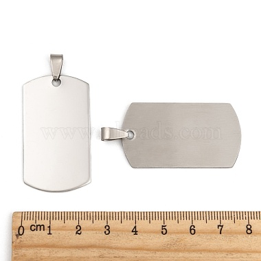 201 Stainless Steel Rounded Rectangle Stamping Blank Tag Pendants(STAS-S030-03)-2