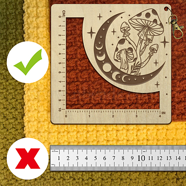Wooden Square Frame Crochet Ruler(DIY-WH0537-002)-3