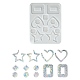 Moldes de silicona para colgantes de corazón/estrella/rectángulo diy(DIY-YW0008-03)-1