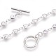 304 Stainless Steel Link Chain Bracelets(BJEW-P237-30P)-2