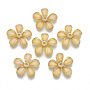 Orange Flower Resin Beads(PALLOY-S177-76C)